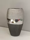 Ваза керамическая Гарда Декор черно-серебристая малая (выставочный образец)