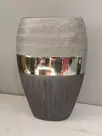 Ваза керамическая черно-серебристая большая (выставочный образец)