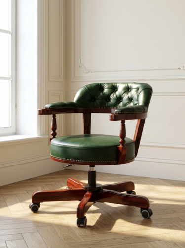 Кресло Лионне - Люкс натур. кожа с механизмом на колесах