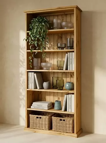 Шкаф из натурального дерева Арль книжный / стеллаж KAB5