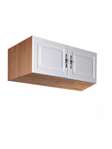 Антресоль Брусно к шкафу 2-створчатому белый/светлый орех (выставочный образец)