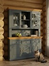 Комод буфета 3 двери 3 ящика Форест серый 7012/бейц-масло