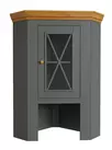 Надстройка комода углового (буфет угловой) Форест серый 7012/бейц-масло
