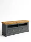 Тумба ТВ Форест 2 ящика серый 7012/бейц-масло