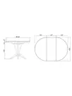 Стол круглый раскладной "Классик" Д1000(1400) х Г1000 х В750