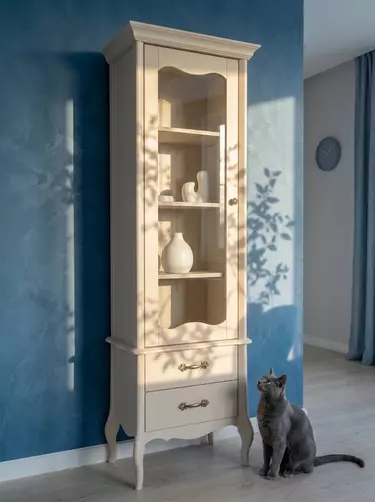 Витрина массив сосны ЛеБо 1-дверная