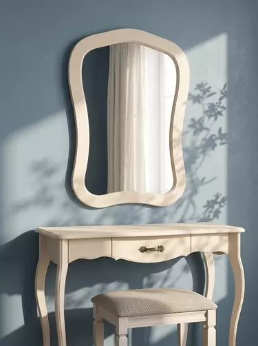   Зеркало бежевое из дерева ЛеБо  