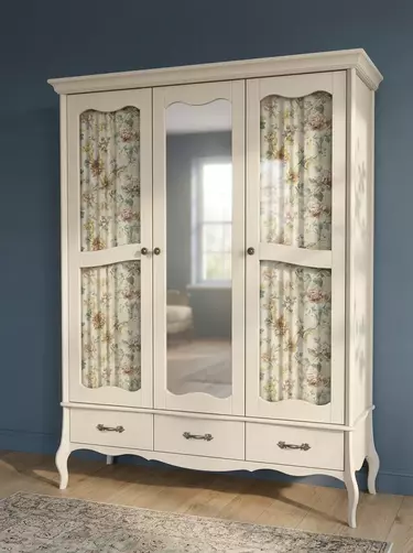 Шкаф ЛеБо 3-дверный с 2-мя стеклянными дверями и зеркалом