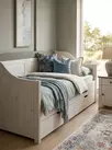 Кровать-диван Бейли с выдвижными ящиками 900Х2000 белый воск/антрацит