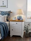 Тумба прикроватная Бейли белый воск/антик