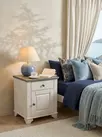 Тумба прикроватная Бейли белый воск/антрацит
