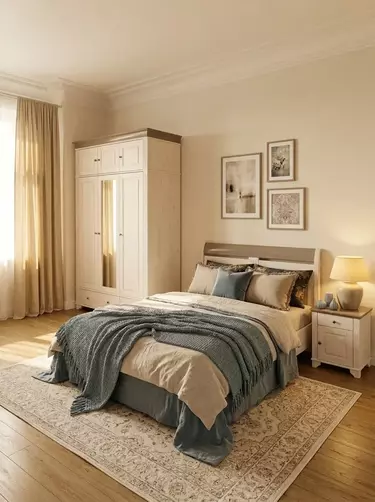 Кровать Бейли 1200х2000 без изножья белый воск/антрацит