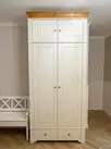 Шкаф 2х дверный Бейли белый воск/антик