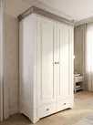 Шкаф 2х дверный Бейли белый воск/антрацит