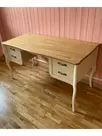 Стол Лебо письменный Бежевый воск/Антик