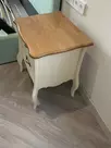 Тумба Лебо прикроватная 2 ящика Бежевый воск/Антик