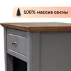 Тумба прикроватная Пенни серый жемчуг/антик 24 (NN новые направляющие)