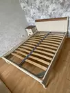 Кровать Лебо 160*200 без изножья Бежевый воск/Антик