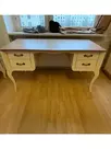 Стол Лебо письменный Бежевый воск/Антик