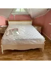 Кровать Лебо 160*200 без изножья Бежевый воск/Антик